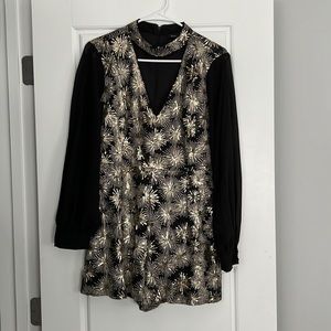 Black sparkle romper